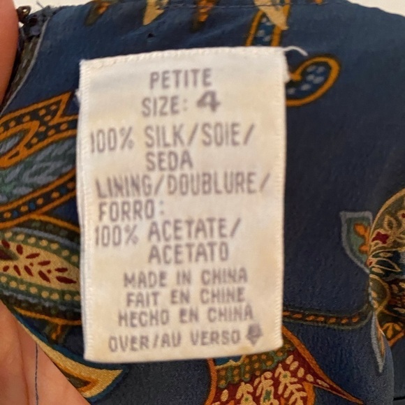 LIZ CLAIBORNE l Silk PAISLEY PRINT SHEATH DRESS (0866) - Picture 3 of 4